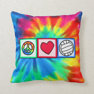 Frieden, Liebe, Volleyball Kissen