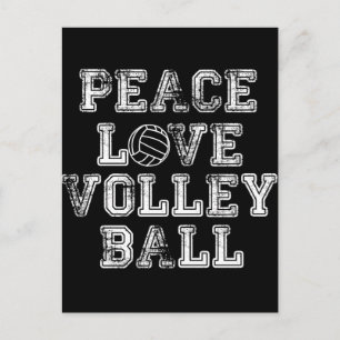 Frieden, Liebe, Volleyball Postkarte