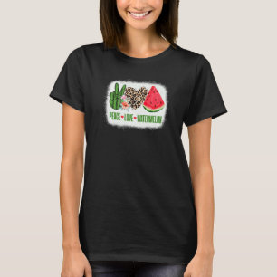 Frieden Liebe Wassermelone Tropische Früchte Somme T-Shirt