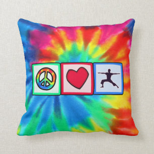 Frieden, Liebe, Yoga Kissen