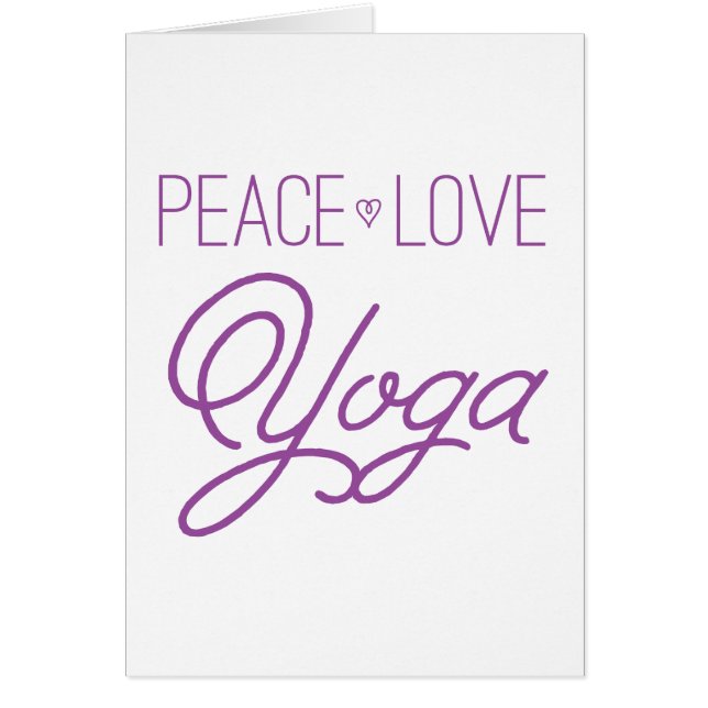 Frieden, Liebe, Yoga (lila) (Vorne)