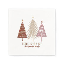 Frieden, Love & Joy Christmas Festive Trees Holida