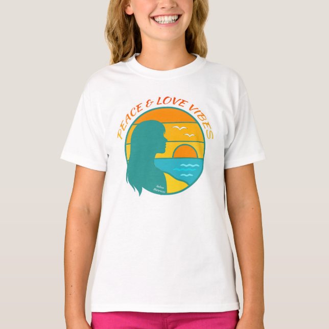 Frieden & Love Vibes T-Shirt (Vorderseite)