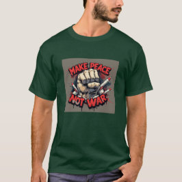 "Frieden machen statt Krieg" Falten Raketen Männer T-Shirt