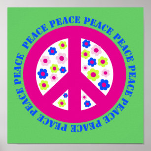 FRIEDEN MIT BLUME POSTER