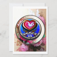 Frieden mit den USA. Handgemalt. Flache Karte