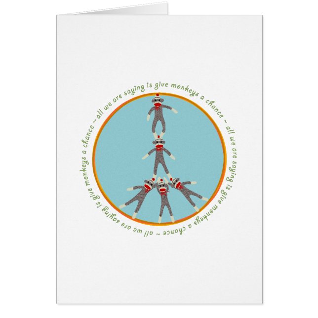 Frieden Monkeys Karte (Vorne)