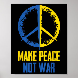 Frieden nicht Krieg Ukraine ukrainische Flaggenang Poster