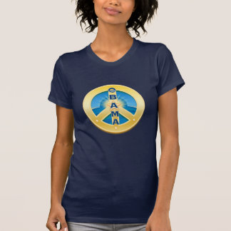 Frieden Obama Goldstar, Damen-T - Shirt, auf T-Shirt