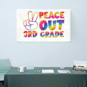 Frieden raus dritte Klasse Tie Dye letzter Tag 3. Banner
