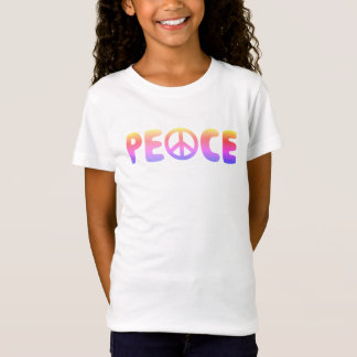 Frieden, Retro Hippie Vibes Girls Long Sleeved T-Shirt