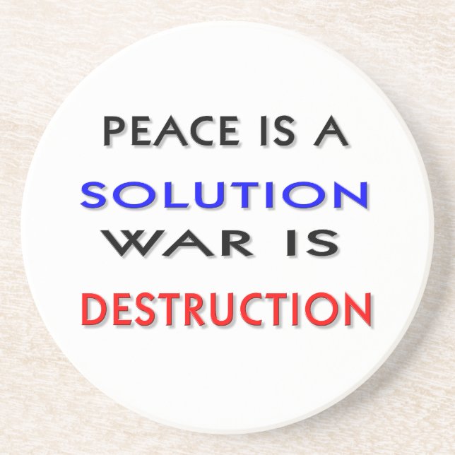 Frieden Sandstein Untersetzer (Vorne)