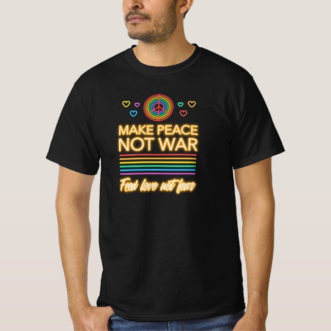 Frieden schaffen, kein T-Shirt des Krieges (Vorderseite)