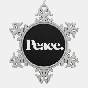 FRIEDEN SCHNEEFLOCKEN Zinn-Ornament