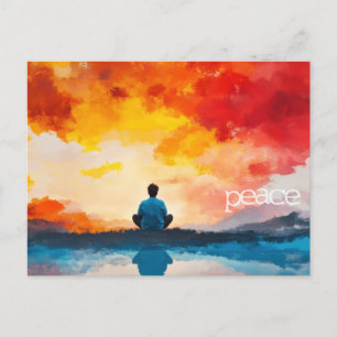 "Frieden"-Schrift-Postkarte aus Jesaja 26:3. Postkarte