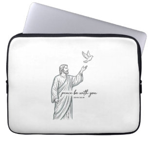 Frieden sei mit dir Taube Christliches Vintage-Shi Laptopschutzhülle