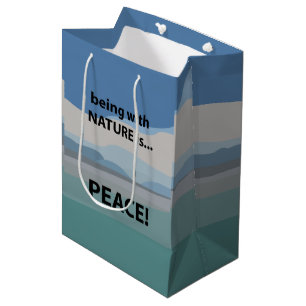 Frieden Sein mit der Natur ist Frieden Mittlere Geschenktüte