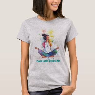 Frieden sieht gut an mir aus   Meditation T-Shirt