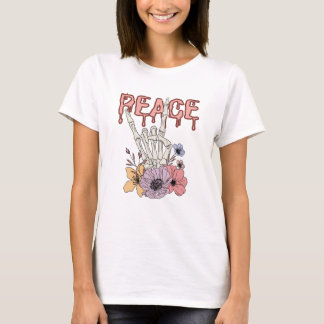Frieden - Skeletthand T-Shirt