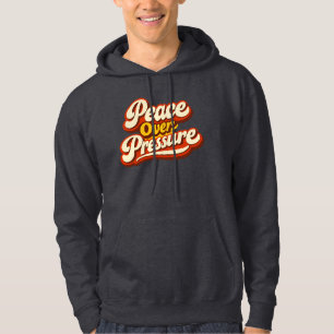 Frieden statt Druck Retro70er Psychische Gesundhei Hoodie
