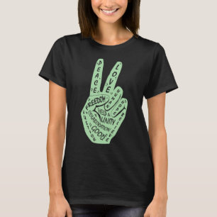 Frieden statt Krieg - Handzeichen 11 T-Shirt