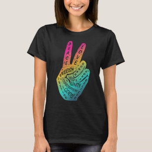 Frieden statt Krieg - Handzeichen 16 T-Shirt