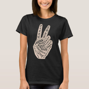 Frieden statt Krieg - Handzeichen 18 T-Shirt