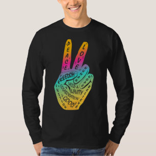 Frieden statt Krieg - Handzeichen 9 T-Shirt
