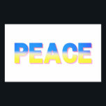 FRIEDEN stehen mit der ukrainischen Freiheit für d Rechteckiger Aufkleber<br><div class="desc">Blaues und Gelbes Design aus der Ukraine Inspirationen,  Frieden gegen Krieg,  kein Krieg,  Freiheit,  Unterstützung der Ukraine, </div>