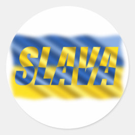 FRIEDEN stehen mit der ukrainischen Freiheit für d Runder Aufkleber