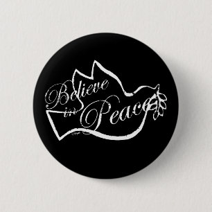 Frieden Taube glauben an Frieden Button