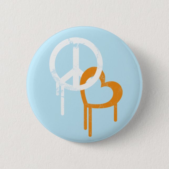 Frieden u. Liebe Button (Vorderseite)