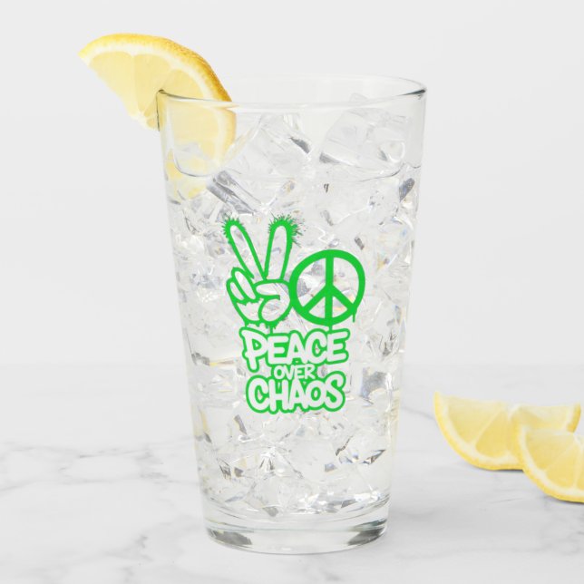 Frieden über dem Chaos Glas (Vorderseite Ice)