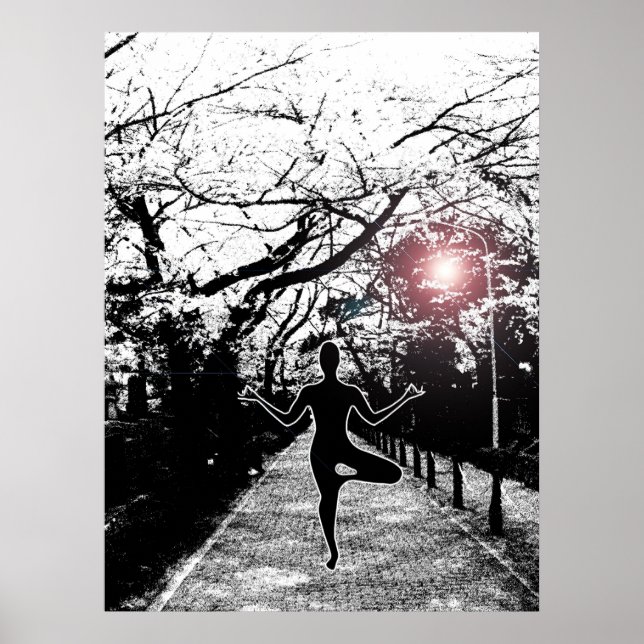 Frieden und Ausgewogenheit - Yoga Artwork Poster (Vorne)