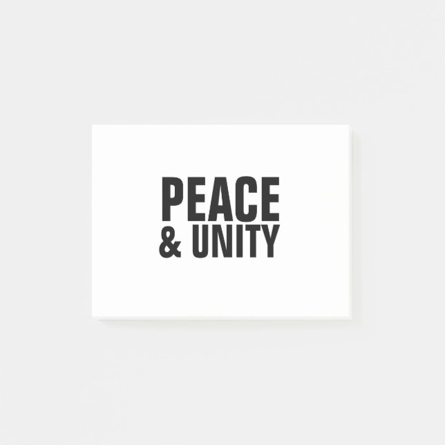 FRIEDEN UND EINHEITEN POST-IT KLEBEZETTEL (Vorderseite)