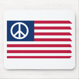 Frieden und Flagge - Mauspad