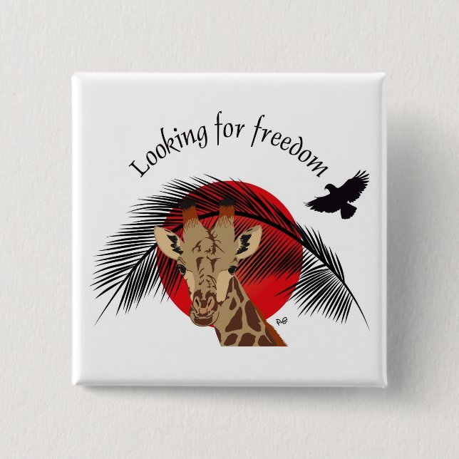 Frieden und Freiheit für alle Tasten Button (Vorderseite)