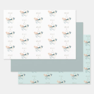 Frieden und Freude Butterfly Geschenkpapier Set