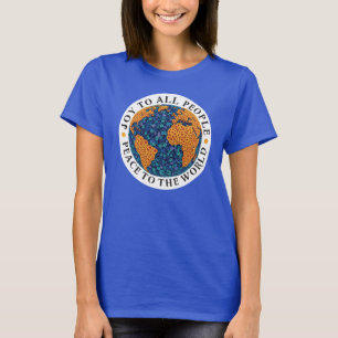 Frieden und Freude der Welt - blühender Planet T-Shirt