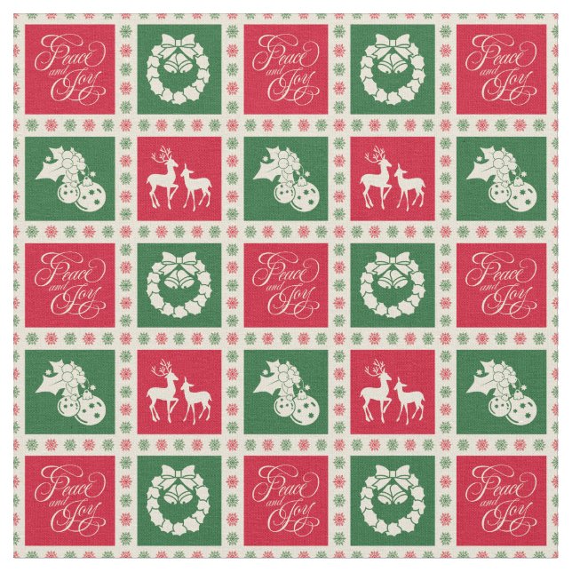 Frieden und Freude Stoff (Nahaufnahme)