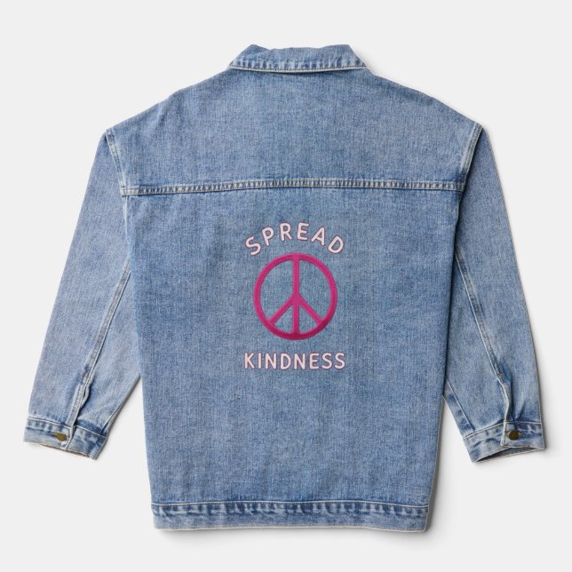 Frieden und Freundlichkeit Jeansjacke (Rückseite)
