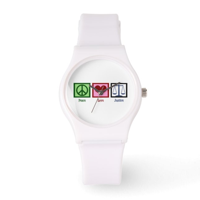 Frieden und Liebe Armbanduhr (Vorderseite)