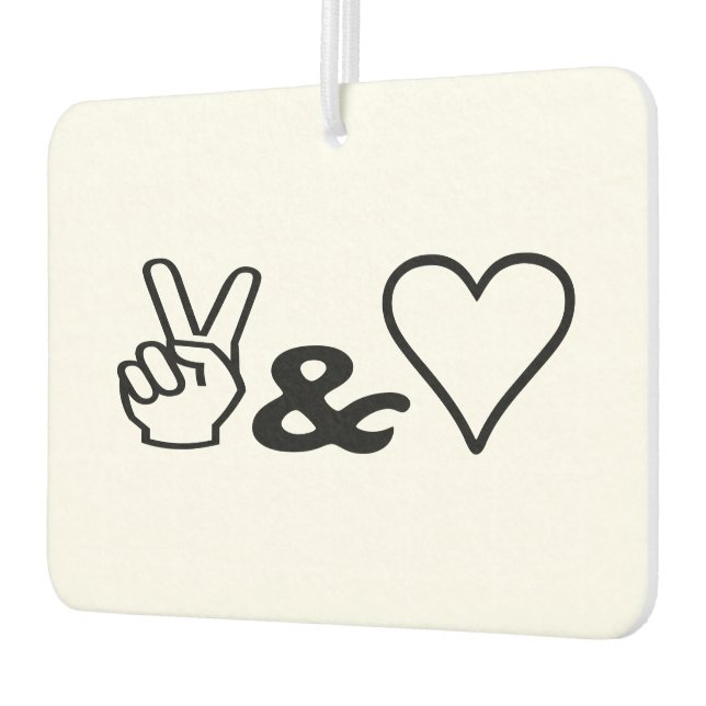 Frieden und Liebe Autolufterfrischer (Links)