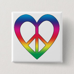 Frieden und Liebe Button