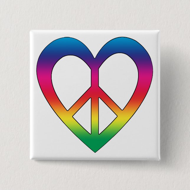 Frieden und Liebe Button (Vorderseite)