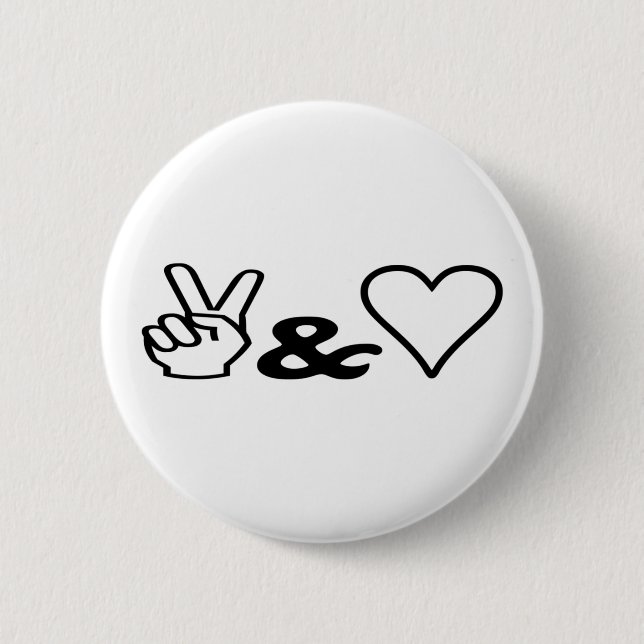 Frieden und Liebe Button (Vorderseite)