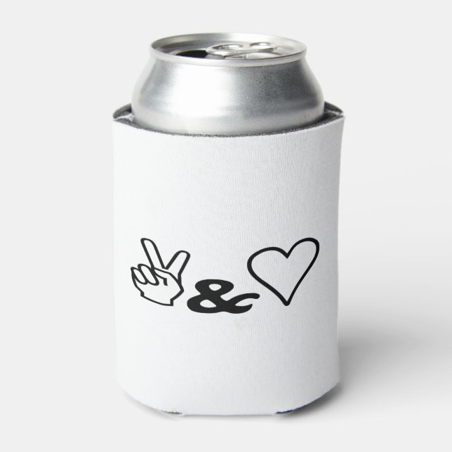 Frieden und Liebe Dosenkühler (Kanne Vorderseite)