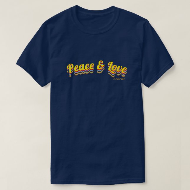 Frieden und Liebe - Ein MisterP-Shirt T-Shirt (Design vorne)