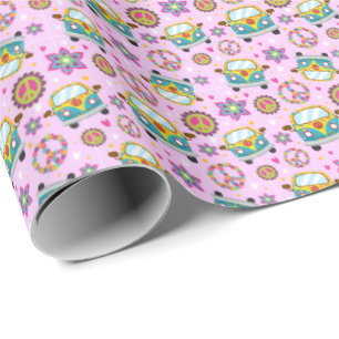 Frieden und Liebe, Hippie Van Wrapping Geschenkpapier