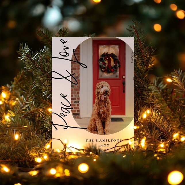 Frieden und Liebe Moderne Minimalistische Karte (Von Creator hochgeladen)